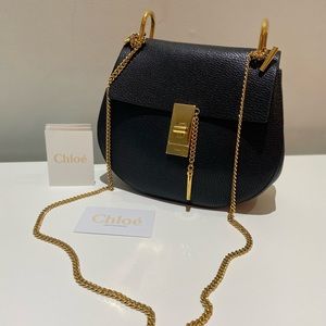 Classic Black Chloe Drew with Gold Hardware (regular size)